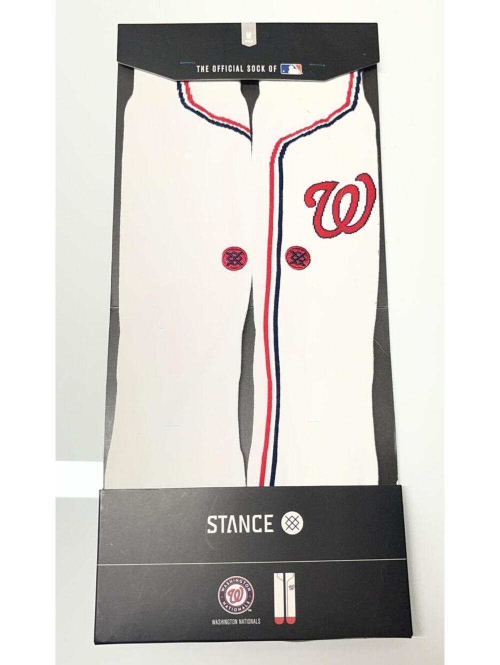 Stance Washington Nationals Home Jersey Crew Socks MLB Medium Mens Womens Gift!!